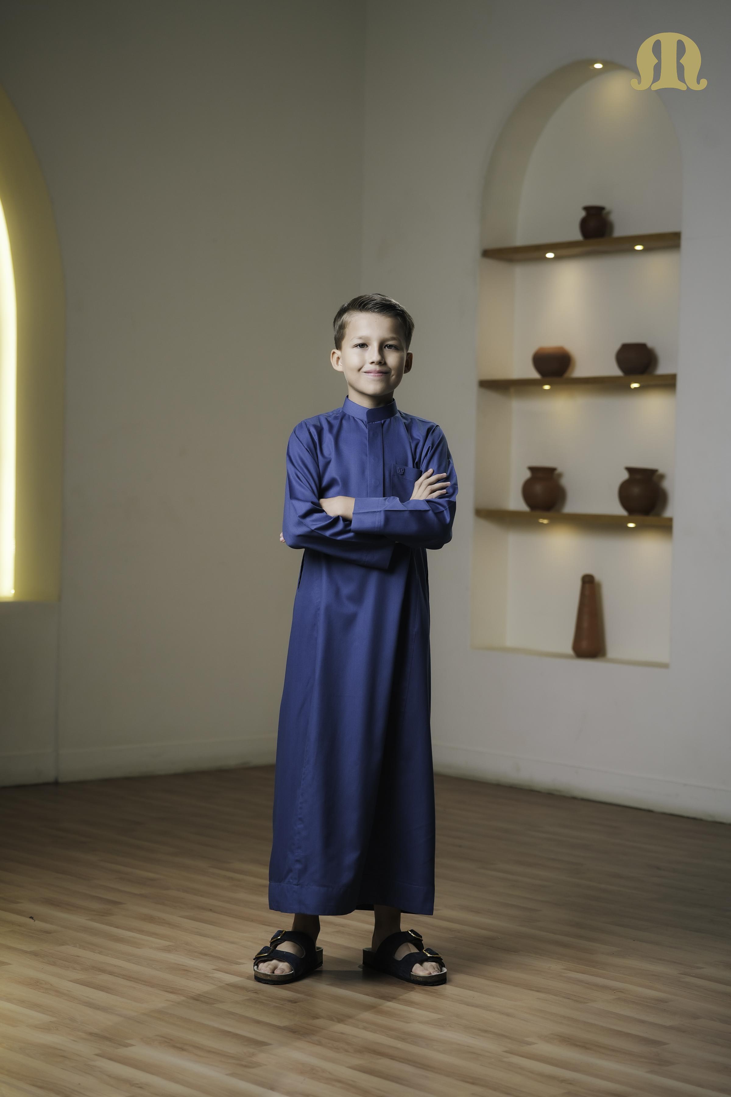 Kurvig Saudi 2.0 White Thobe Kids